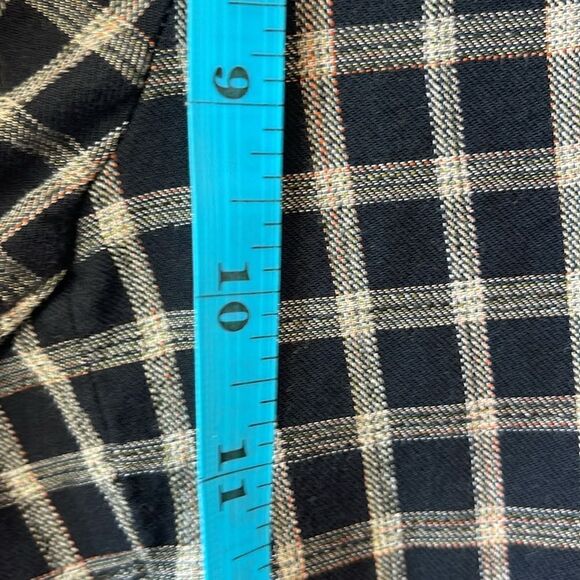 Zara Checkered Plaid Pants Cropped Cuff Small - Picture 8 of 9